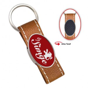 Promosoft PS0385.NK Tek Taraf Lazer Baskılı Nikel Crown Anahtarlık