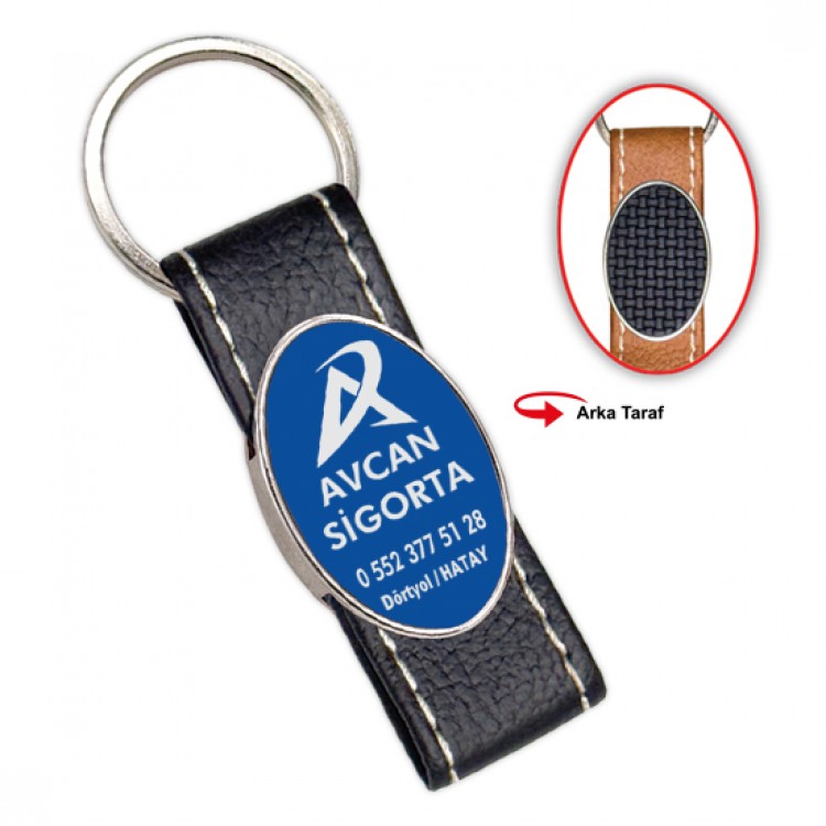 Promosoft PS0385.NL Tek Taraf Lazer Baskılı Nikel Crown Anahtarlık