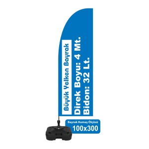 Promosoft PSB1030 Büyük Yelken Bayrak - 120 Gr. Kumaş Promosoft PSB1030 Büyük Yelken Bayrak - 120 Gr. Kumaş