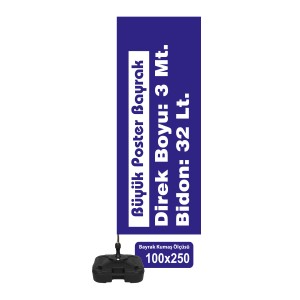 Promosoft PSB100 Büyük Poster Bayrak - 120 gr Kumaş Promosoft PSB100 Büyük Poster Bayrak - 120 gr Kumaş