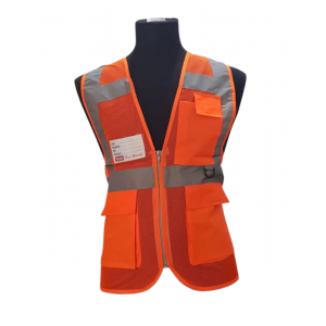 Promosoft Reflektörlü Yelek -  File Kumaş Mühendis Yeleği