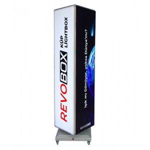 RevoBox RS112 Işıklı 360° Dönen Tabela Ledbox 40x120cm