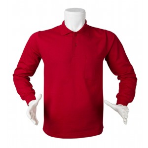 Promosoft Polo Yaka Sweatshirt Uzun Kollu Kırmızı